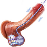 Dildo Vibrating Dildo - 7.9 Inch Soft Silicone Anal Dildo with 8 Vibration Modes Strong Suction Cup - AVYXO