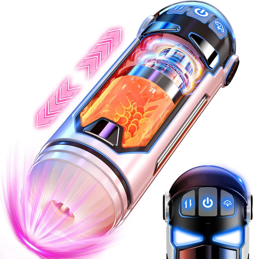 AAVibe Automated Male Sex Toy 4 Thrust Modes, 3D Sleeve, Heating. Hands-Free Pleasure for Men - AVYXO
