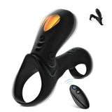 Vibraring Cock Ring Sex Toy for Men, 9 Vibrating Modes Male Penis Ring with G-Spot Clitoral Stimulator - AVYXO