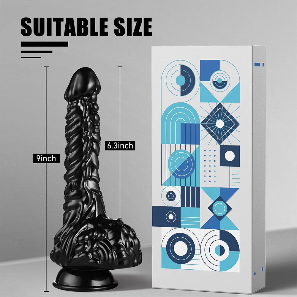 Dragon Monster Black Dildo - Diamimio 9 Inch Dildos Sex Toys for Women - AVYXO