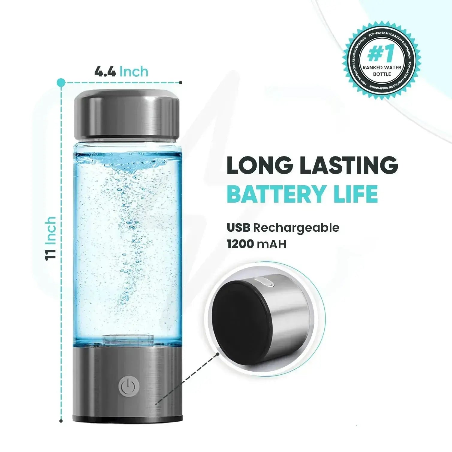 #1Hydrogen 500m Water Bottle - coolibbey