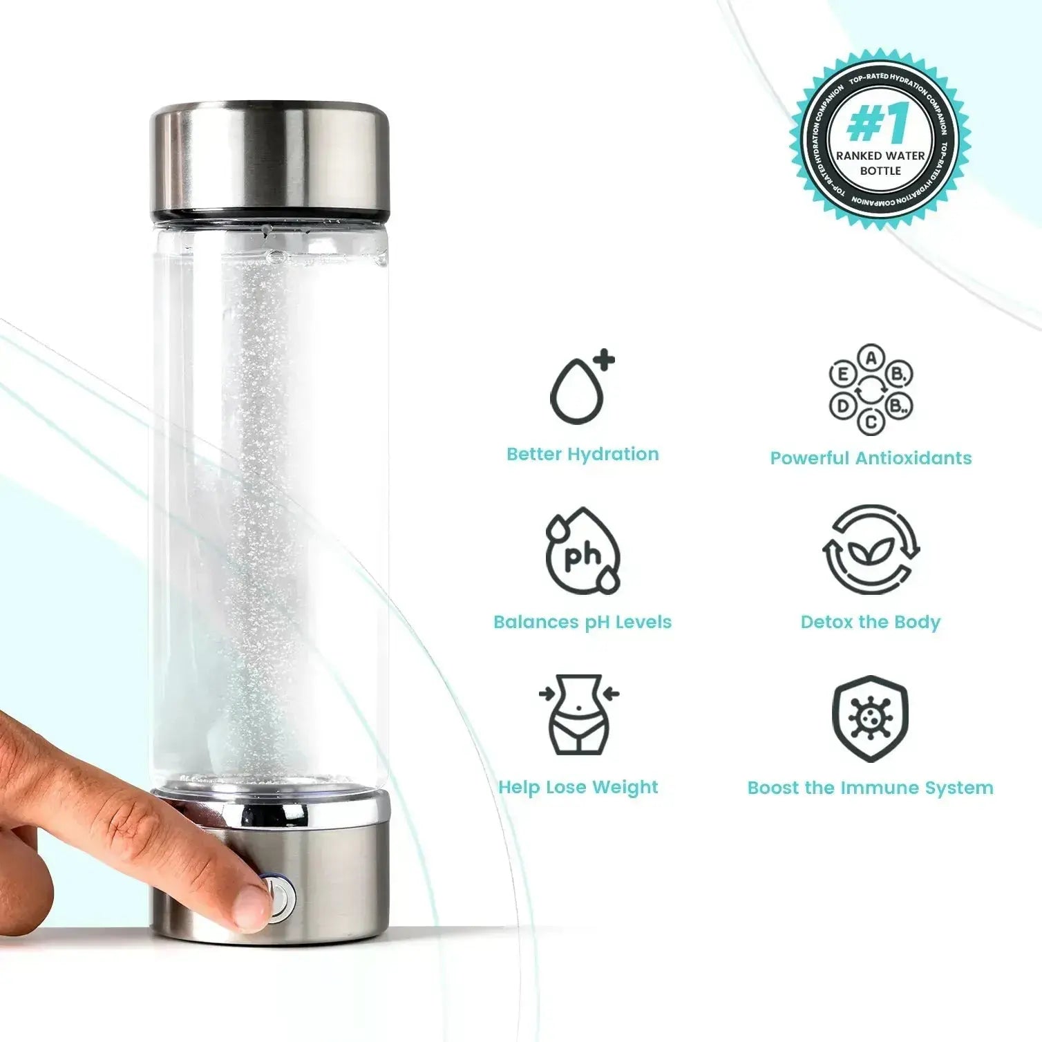 #1Hydrogen 500m Water Bottle - coolibbey