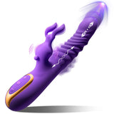 Rabbit Dildos for Clitorial Anal Stimulation,3 in 1 G spot Vibrators Dildo with 6 Twisting & 6 Vibrating Modes - AVYXO