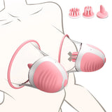 Nipple Sex Toys for Women,Nipple Toy Manual Sucking Stimulator Massager with 10 Vibrator Rotation Modes, 3 Brush Heads Nipple Clamps Adult Sex Toys - AVYXO