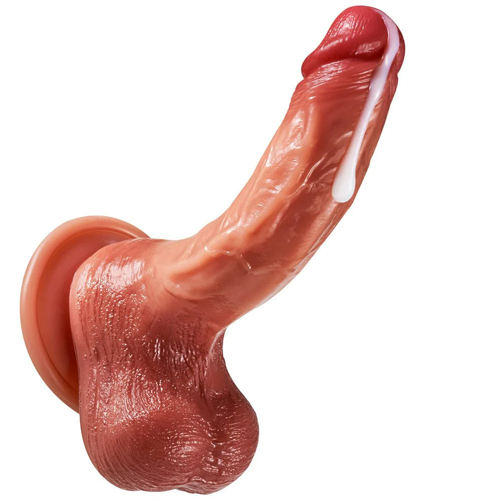 Dildo Vibrating Dildo - 7.9 Inch Soft Silicone Anal Dildo with 8 Vibration Modes Strong Suction Cup - AVYXO