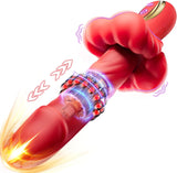 Experience Ultimate Pleasure: 3-in-1 Thrusting Dildo Rose Vibrator - Perfect for Clit & G-Spot Stimulation - AVYXO