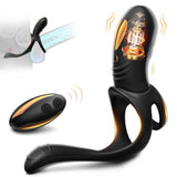 PreviousNext Vibrating Cock Ring Male Sex Toys,AAV 3 in1 Double Penis Ring Vibrator with 10 Vibration Modes - AVYXO