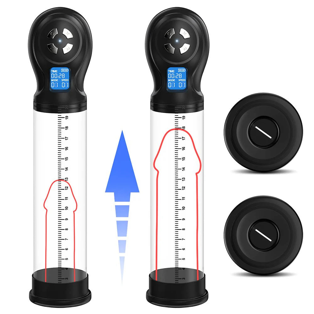 Penis Pump Male Masturbators with 6 Suction Intensities and Suction Modes, Electric Penis Vacuum Pump - AVYXO