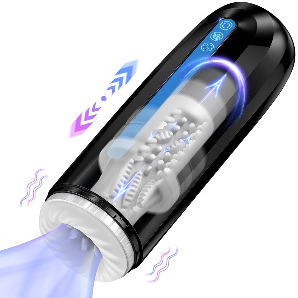 PreviousNext Automatic Male Masturbator,Male Sex Toys with 7 Thrusting & Vibration Modes Electric Pocket Pussy - AVYXO