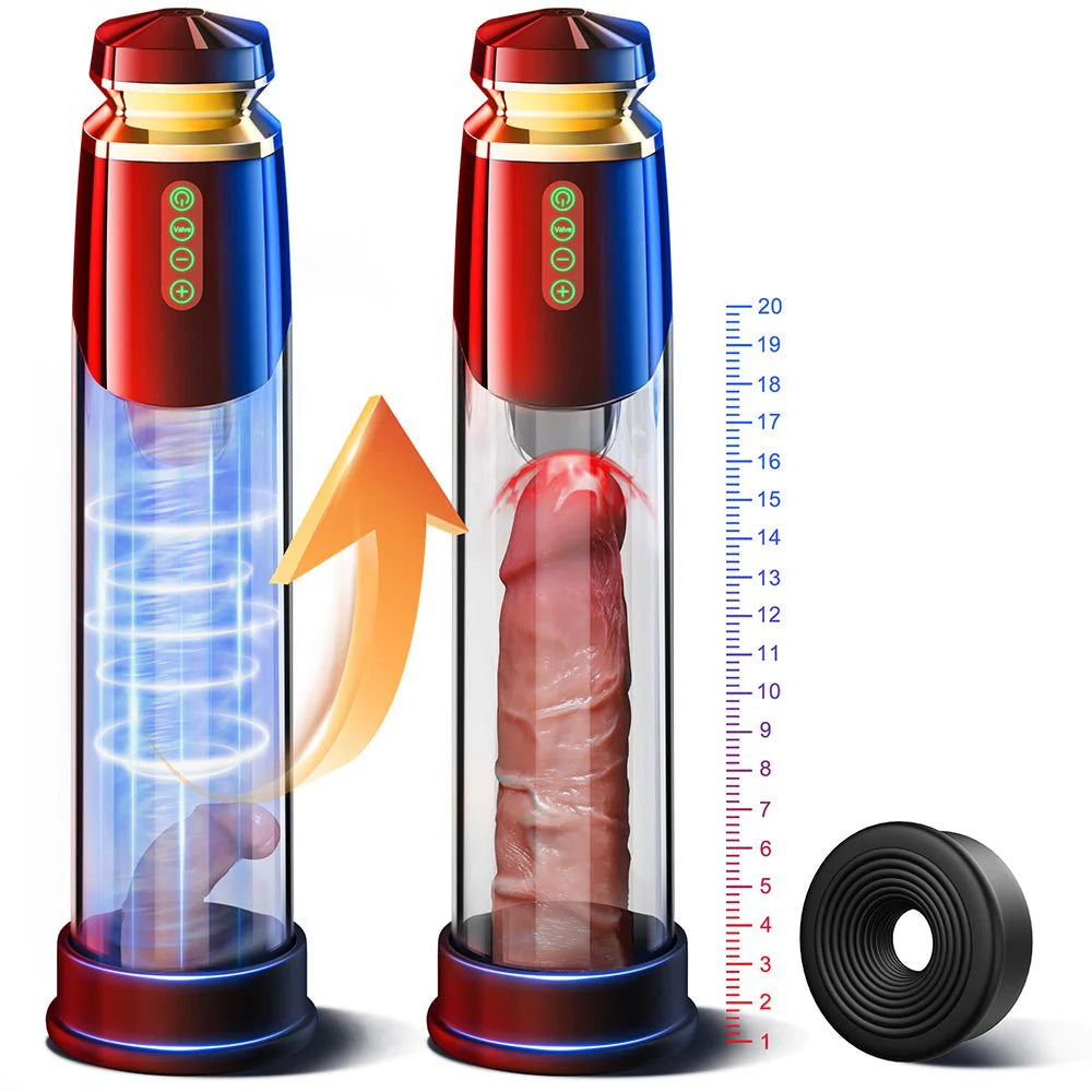 Electric Penis Vacuum Pump - Male Sex Toys Extender for Effective Penis Enlargement with 5 Suction Modes - Adult Sex Toy - AVYXO