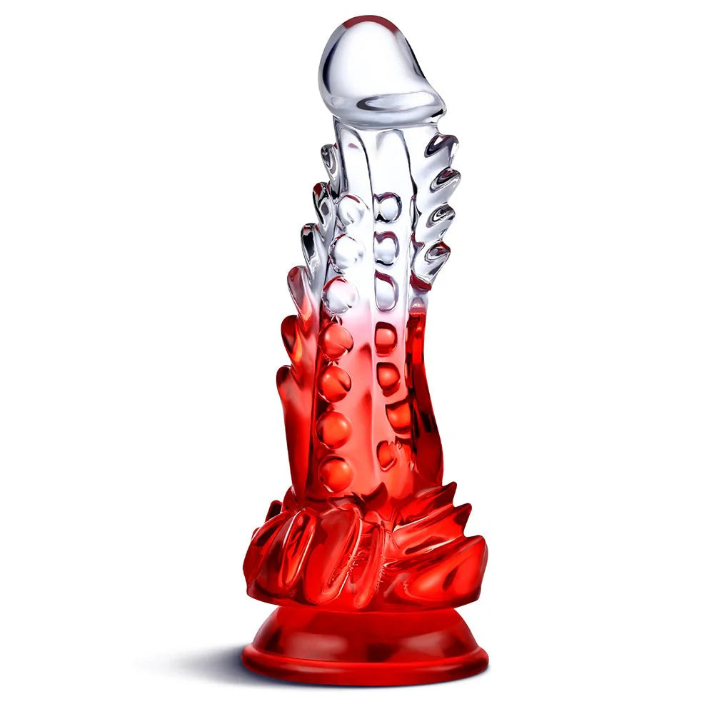 Clear Monster Dildo - 8.8 Inch Realistic G-spot Toy with Suction Cup for Hands-Free Pleasure. Ideal for Adults, Women, Men, and Couples - AVYXO