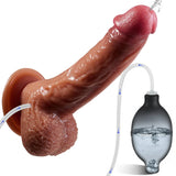 Realistic Squirting Dildo Sex Toy - 8.3 Inch Ejaculating Penis with Strong Suction Cup - AVYXO
