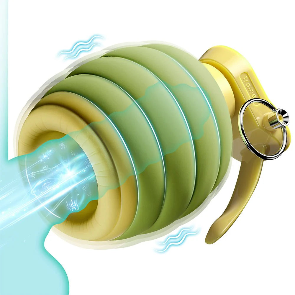 Male Masturbator Male Sex Toys - Adult Toys Male Vibrator with 10 Vibrating Modes for Glans Training & Prolong Endurance for green color - AVYXO