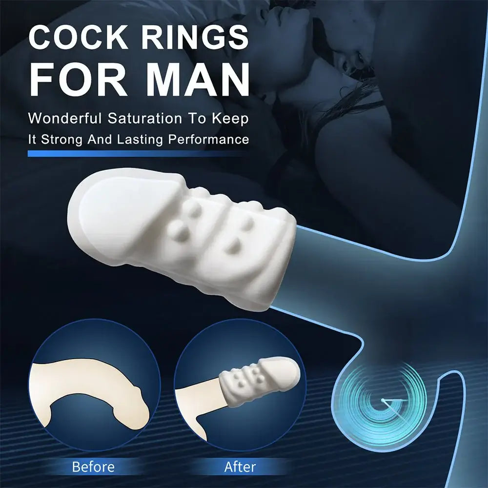 Penis Ring Penis Sleeve Sex Toys-Penis Enlargement Sexual Stamina Extension Sex Toy - AVYXO
