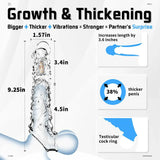 Penis Sleeve Vibrator Cock Ring-3.4 Inch Penis Extender Sleeves with Penis Ring for Cock Enlarger & Girth Male Sex Toys - AVYXO