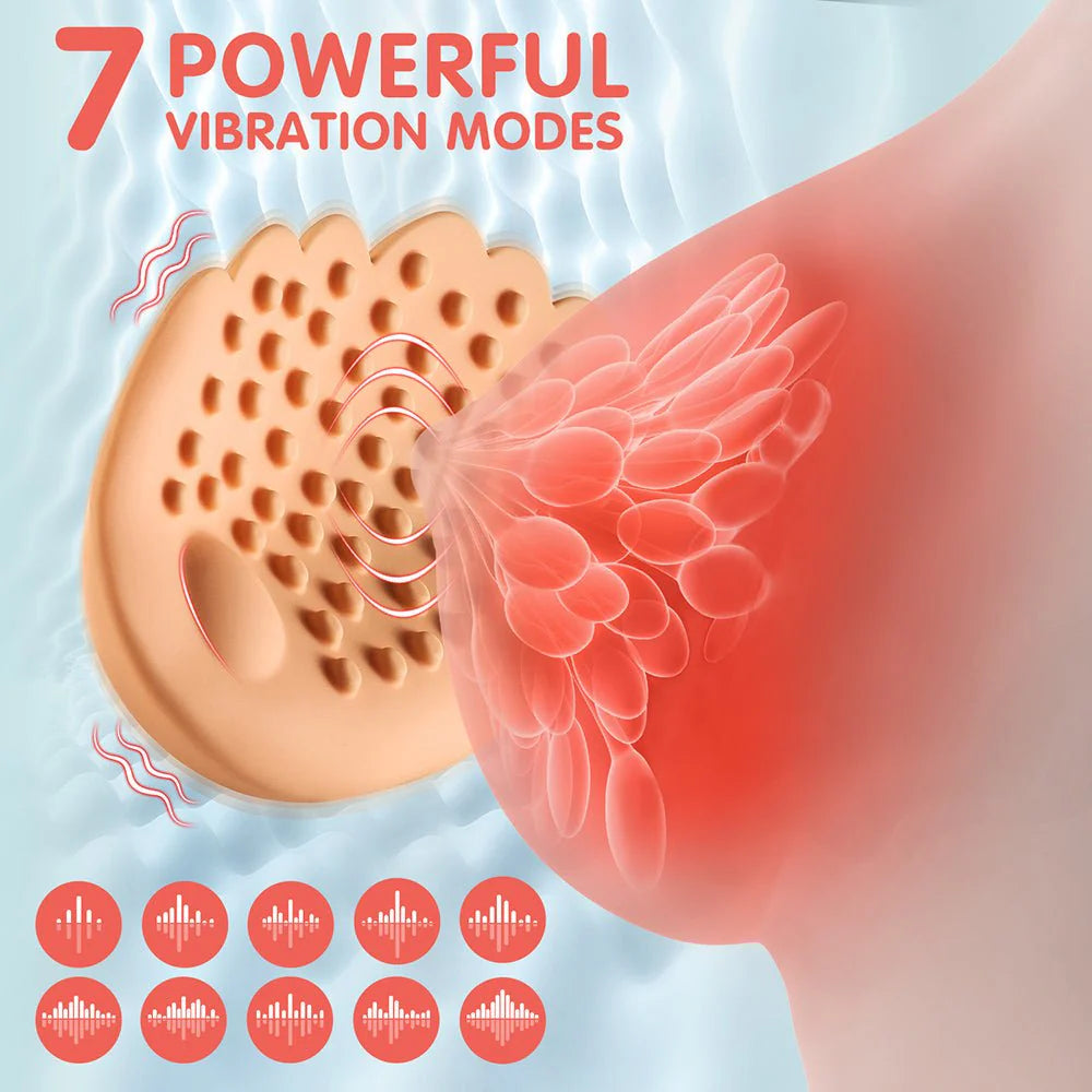 Angel Wings Breast Vibrator - 7-Mode Nipple Stimulator with Remote Control - AVYXO