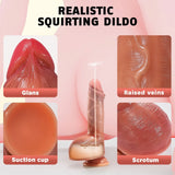 Realistic Squirting Dildo for Women 8.3'' Soft Silicone Ejaculating Dildos with Strong Suction Cup - AVYXO
