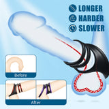 Penis Rings Male Sex Toy - Silicone Cock Rings with 2 Different Style Set for Erectile Enhancement - AVYXO