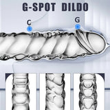 8.2 Inch Clear Dildo Sex Toys - Soft Realistic Dildos with Suction Cup Monster Dildo - AVYXO