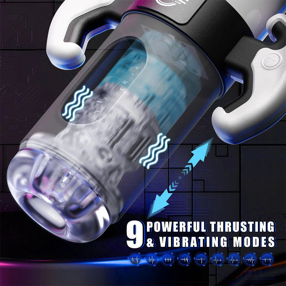 Automatic Male Masturbator - Male Sex Toy Stroker with 9 Thrusting & Vibrating Modes Blow job Toy - AVYXO