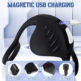 PreviousNext Vibrating Double Penis Cock Ring, 3 in 1 Male Vibrator Penis Ring with 10 Vibration Modes for Prostate Massager - AVYXO