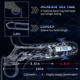 Reusable Penis Sleeve with 3.6 Inch Vibrating Ring - AVYXO