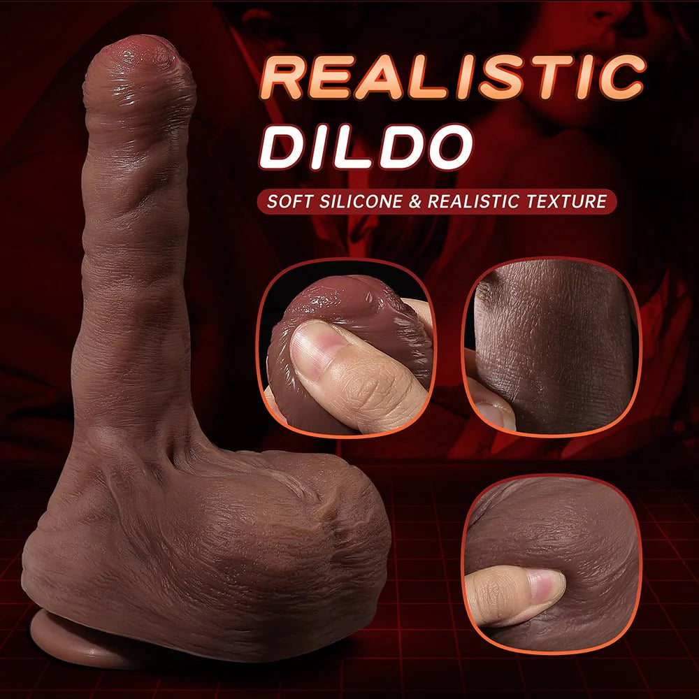 Thrusting Dildo Vibrator Sex Toy - 7.9' Realistic Dildos with 5 Thrusting & 7 Vibration,G spot Anal Vibrato - AVYXO