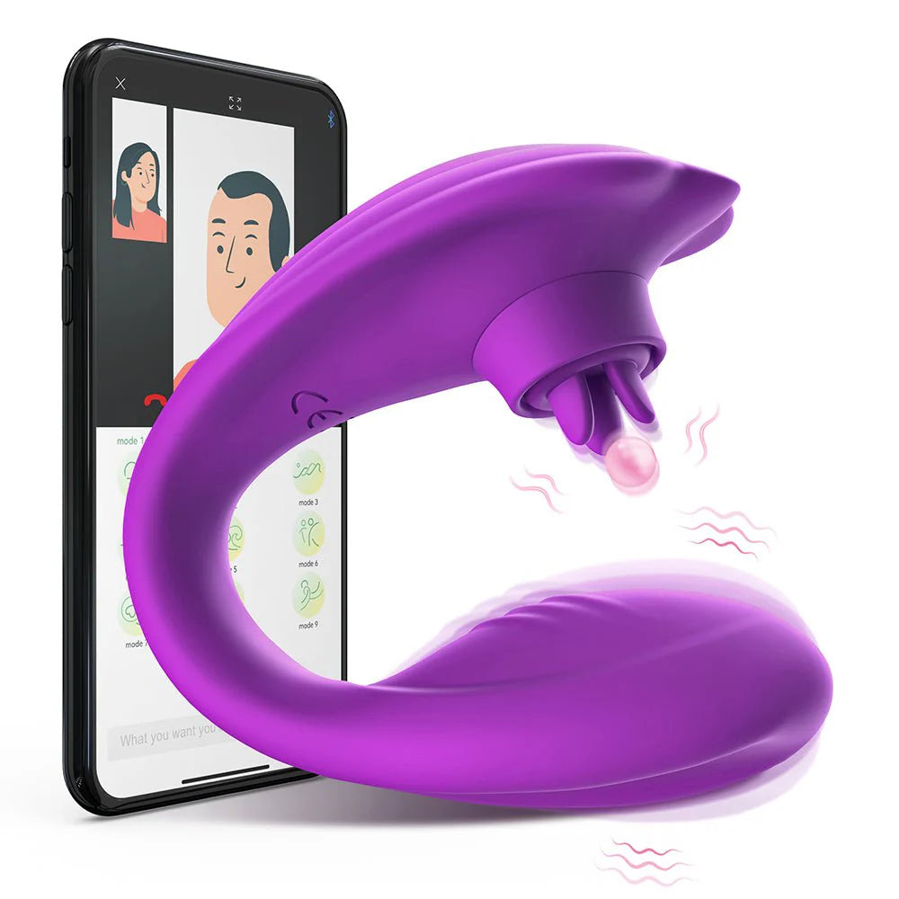 EllaVibe - APP Control, Clitoral Licking G Spot Vibrator with 20 Modes - AVYXO