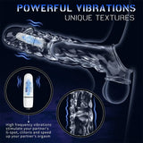 Reusable Penis Sleeve with 3.6 Inch Vibrating Ring - AVYXO