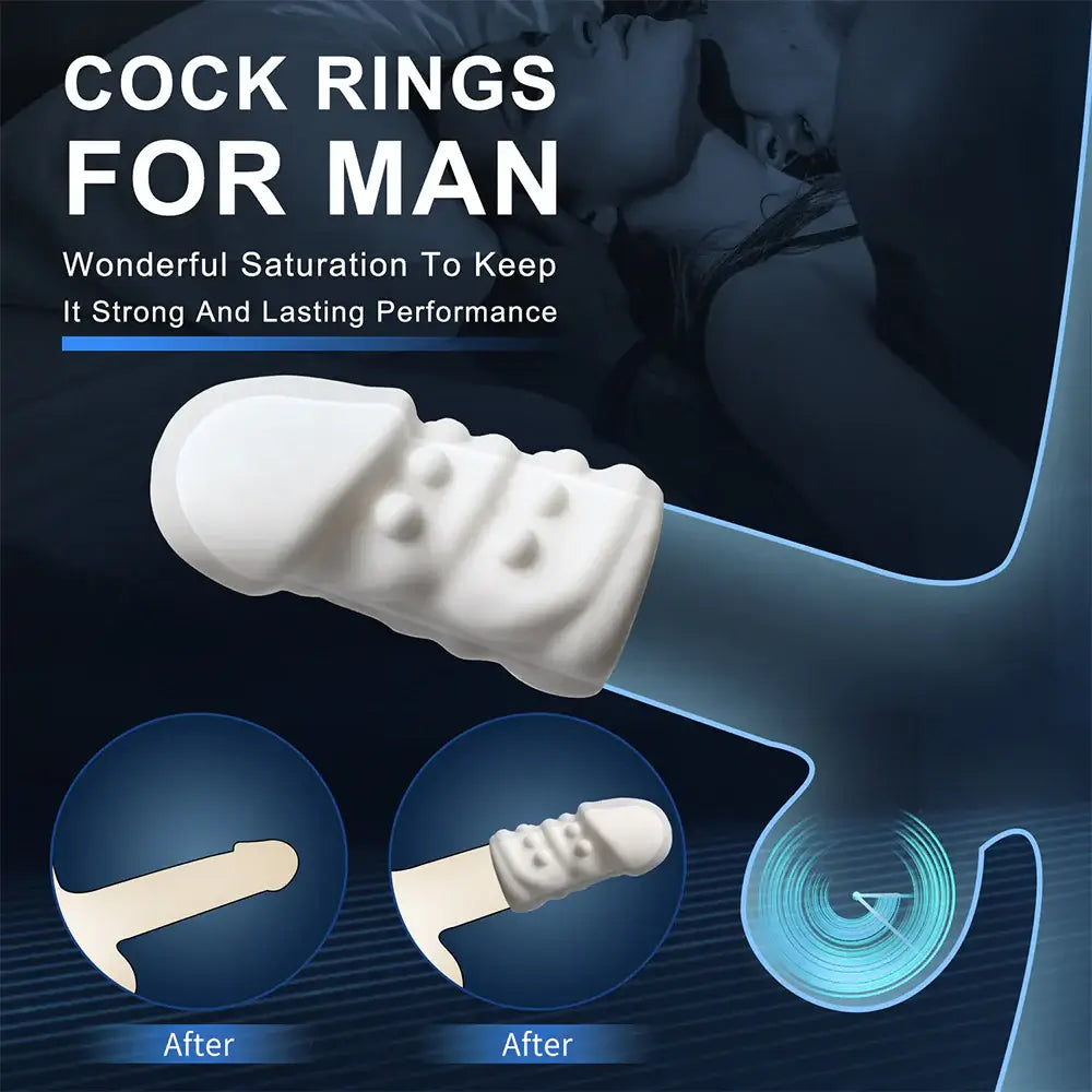 Penis Ring Penis Sleeve Sex Toys-Penis Enlargement Sexual Stamina Extension Sex Toy - AVYXO