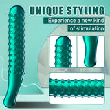 Clear G-spot Dildo: 9.25 Inch Pleasure Wand with Massage Beads Texture - AVYXO