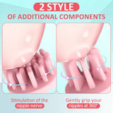 Nipple Toy Clamps, Strong Sucking Stimulator Massager with 10 Vibrator Rotation Modes - AVYXO