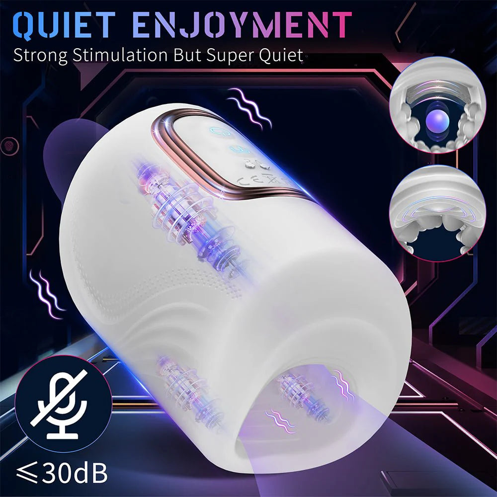Automatic Male Masturbators Sex Toy - Male Sex Toys for Penis Stroker with 10 Tapping & 10 Vibrating Modes - AVYXO