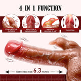 PreviousNext Thrusting Dildo Vibrator Adult Toys - 4 in 1 Realistic Dildos Anal Toys with 3 Thrusting & 7 Vibrating Modes - AVYXO