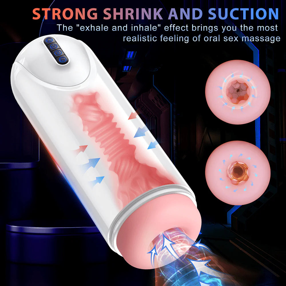 Multi-Function Male Masturbator - 4 Thrusts & 4 Suctions & 10 Vibration Modes - AVYXO