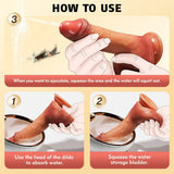 Realistic Squirting Dildo for Women 8.3'' Soft Silicone Ejaculating Dildos with Strong Suction Cup - AVYXO