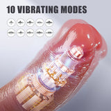 Thrusting Dildo Vibrator Sex Toys for Women - 8.7 Inch Realistic Dildo with 7 Thrusting Wriggling - AVYXO