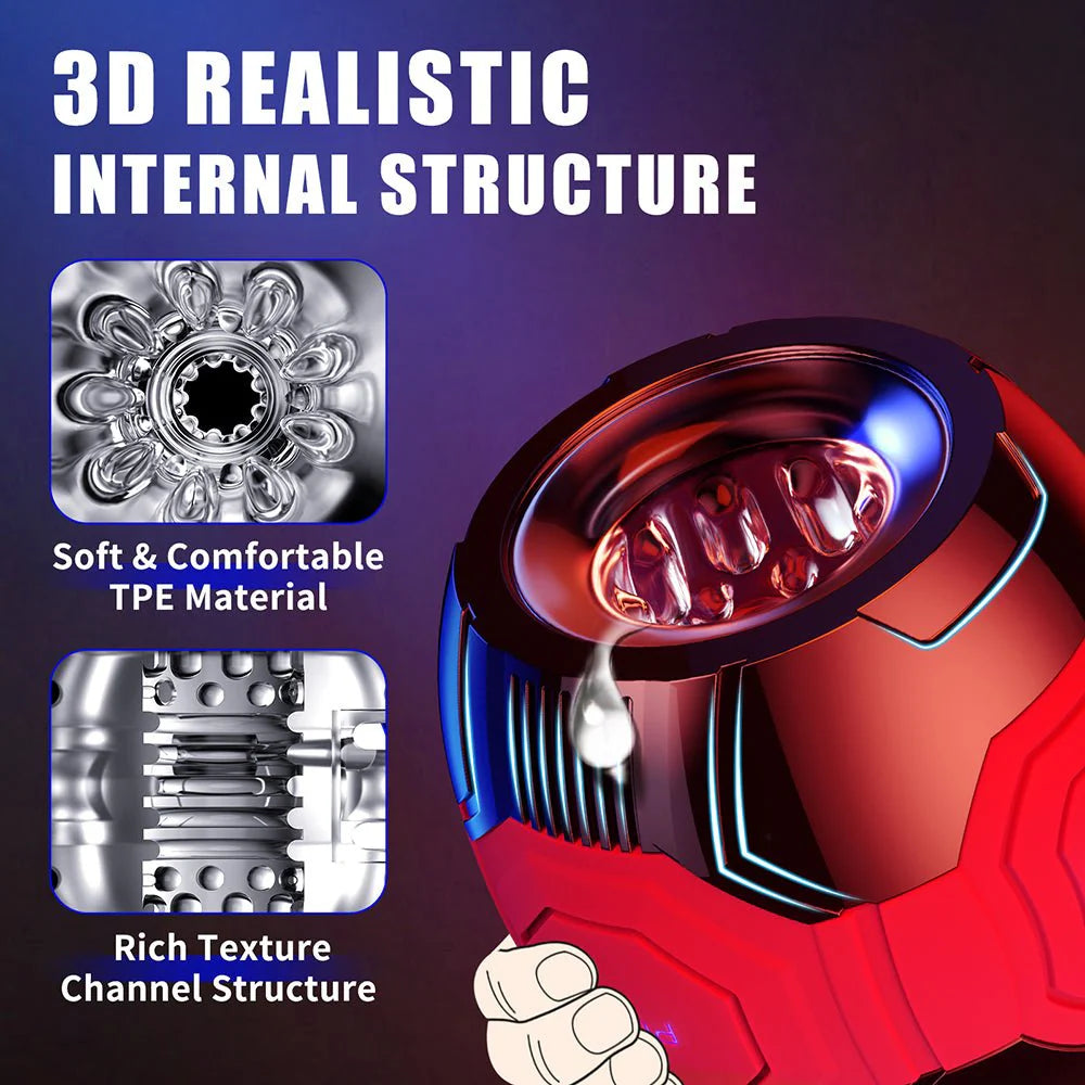 Male Masturbator Sex Toys for Men - Squeezable Penis Training Vibrator with 10 Vibration Modes Pocket Pussys - AVYXO