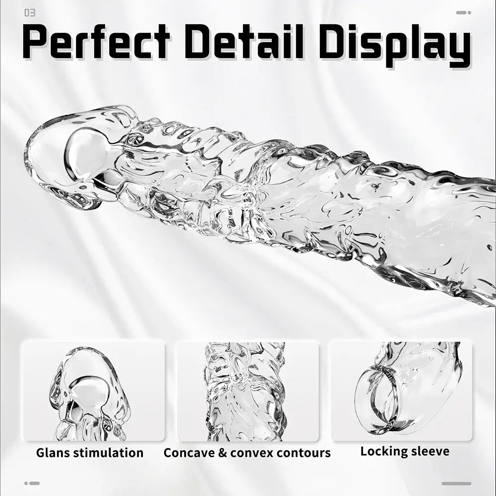 Penis Sleeve Vibrator Cock Ring-3.4 Inch Penis Extender Sleeves with Penis Ring for Cock Enlarger & Girth Male Sex Toys - AVYXO