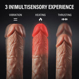 Thrusting Dildo Vibrator Sex Toys - 7.52“ Realistic Baseball Vibrating Dildo Heating Vibrators - AVYXO