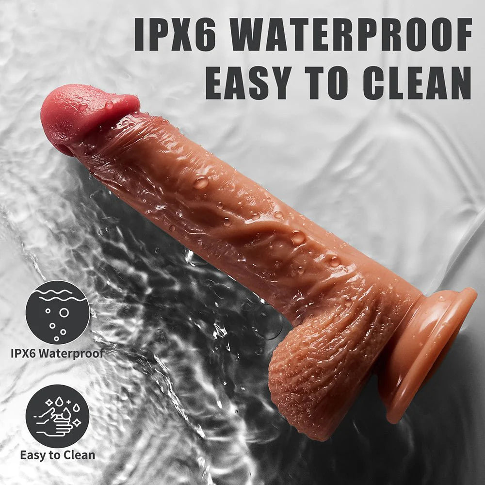 Realistic Squirting Dildo Sex Toy - 8.3 Inch Ejaculating Penis with Strong Suction Cup - AVYXO