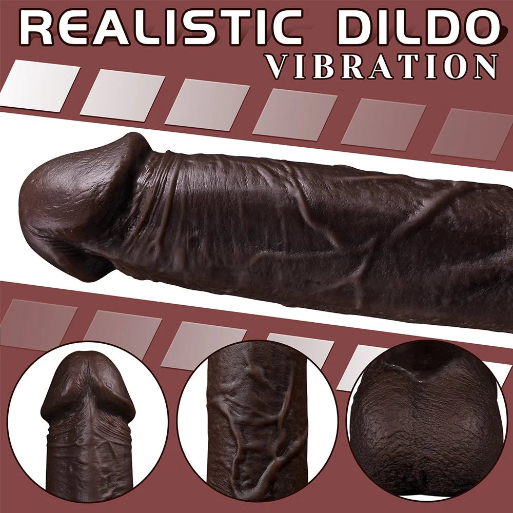 Thrusting Dildo Vibrator Sex Toys with 5 Thrusting 8 Vibration Modes, 9.5 inch Dildos for Women Realistic Vibrating Dildo - AVYXO