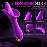 Clitoral Vibrator Rose Toy for Women & Couples,G-Spot Massager with 10 Tongue Licking Vibration Modes - AVYXO