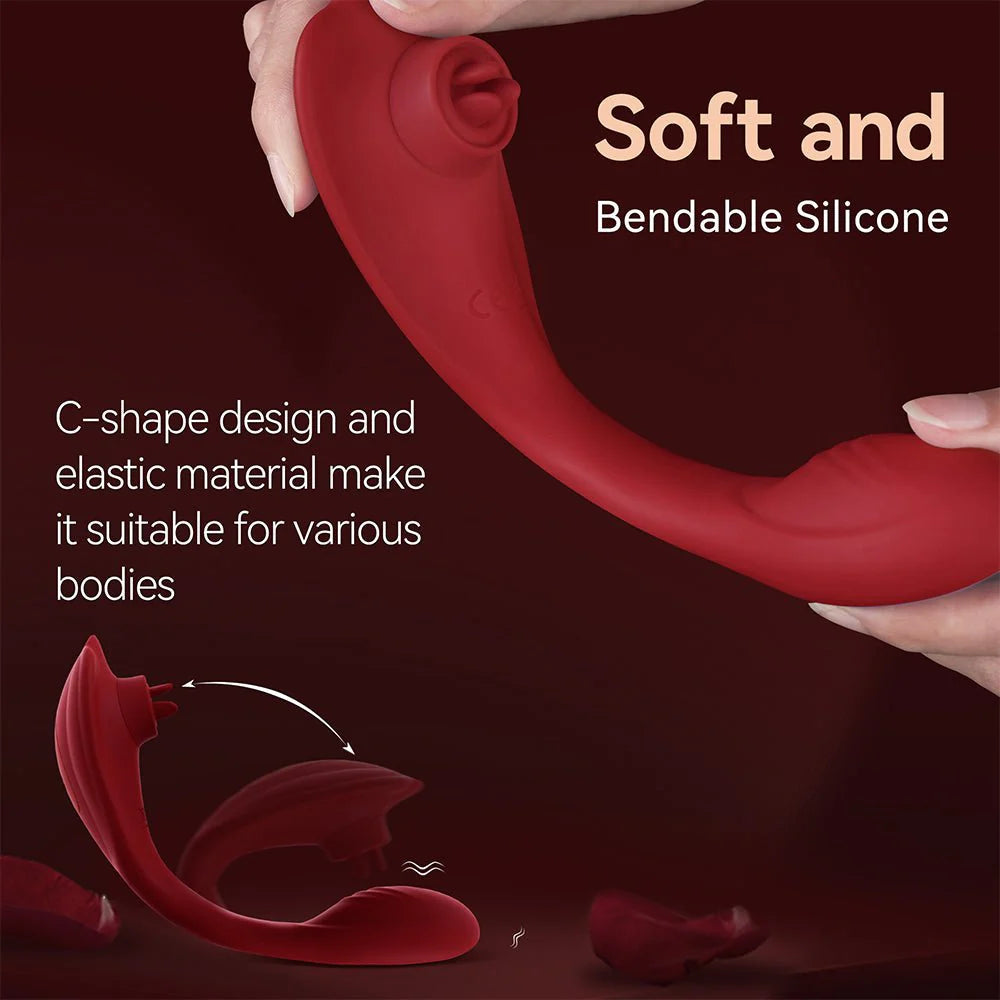 Remote Control Vibrator,Sex Toys for Couples with 10 Licking and Vibration Modes,Female Clitoris G-Spot Vibrating Stimulator - AVYXO