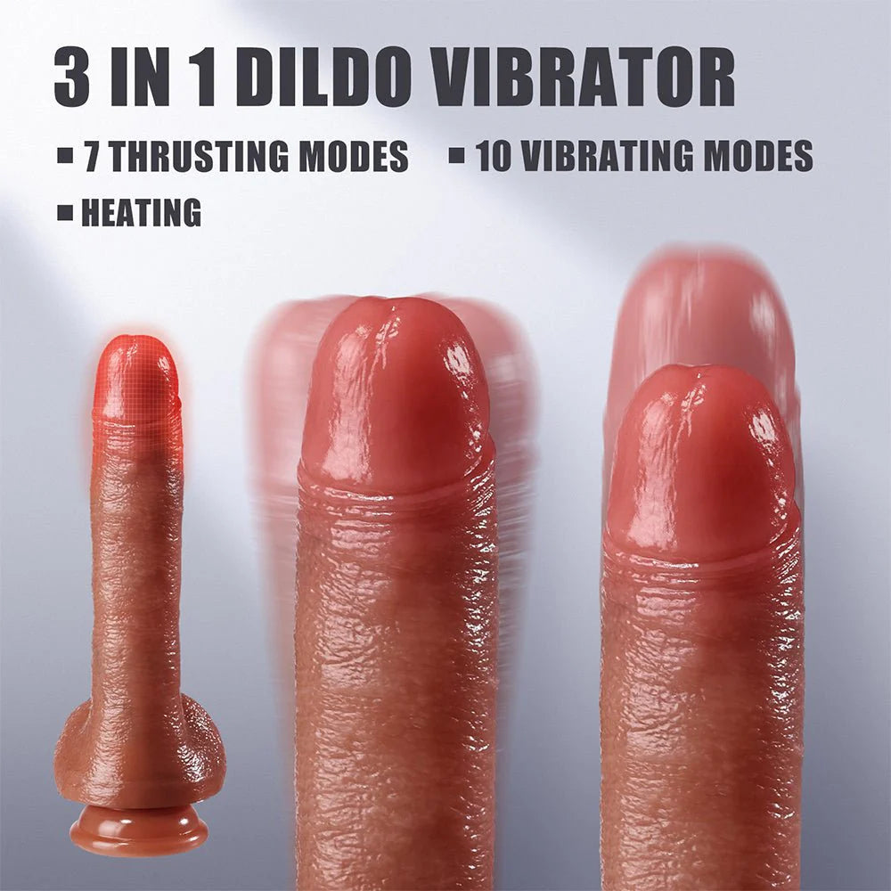 Thrusting Dildo Vibrator Sex Toys for Women - 8.7 Inch Realistic Dildo with 7 Thrusting Wriggling - AVYXO
