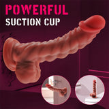 Realistic Manual Dildo for Women- 9.6" Fantasy Silicone Dildo with Strong Suction Cup - AVYXO