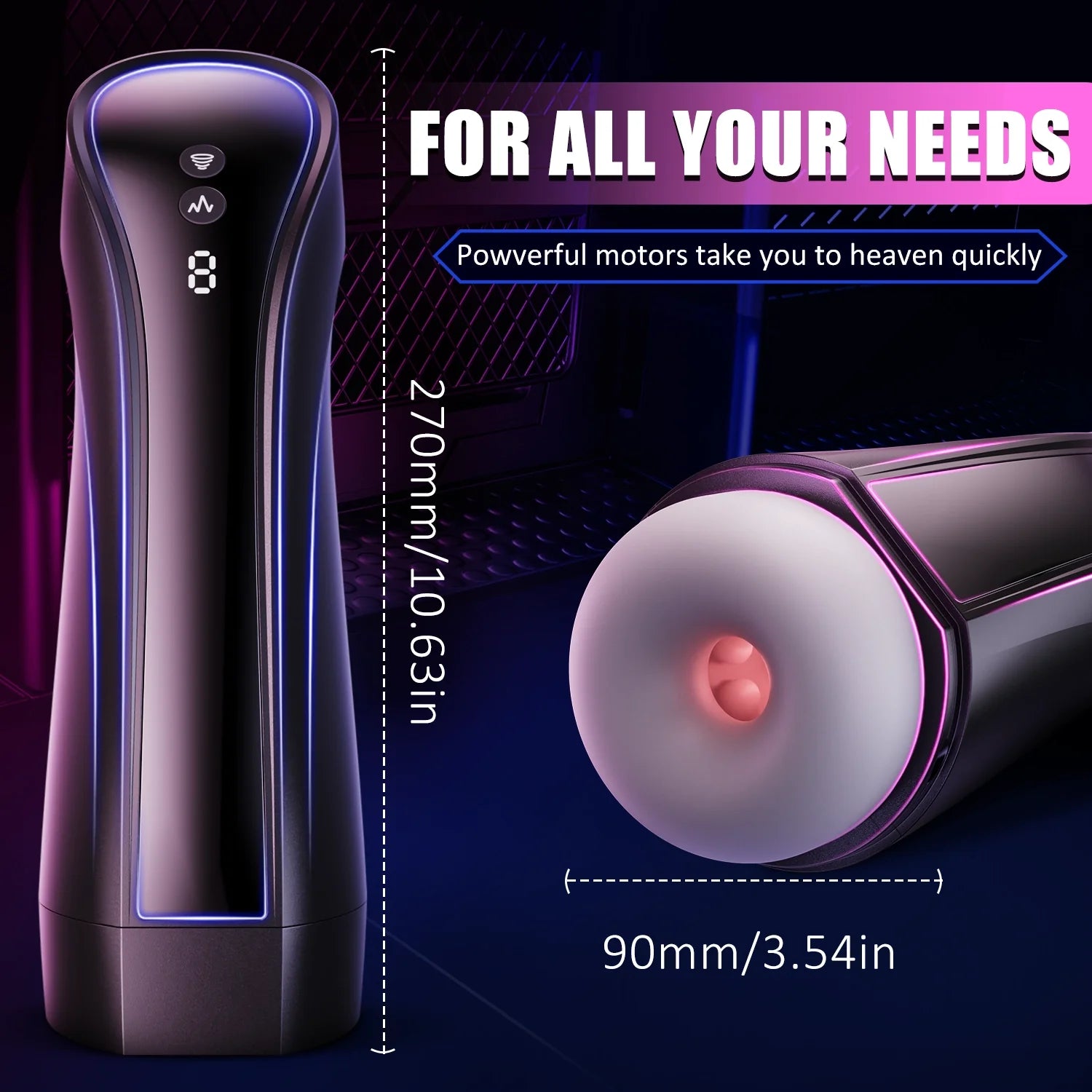 Automatic Male Masturbation Cup - Swivel, Thrust, 7 Sucking & Shock Modes - AVYXO