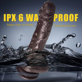 Thrusting Dildo Adult Sex Toys, Remote Control Heated Black Realistic Dildos With 9 Thrusting & Vibrating Modes For G-Spots Clit Anal Stimulater - AVYXO