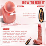 Realistic Dildo Thrusting Vibrator with 5 Thrusting Modes 9.5 Inch Vibrating G Spot Dildos Adult Sex Toys for Women with Strong Suction Cup - AVYXO