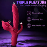 Premium 3-in-1 Rabbit Vibrator - Explore 10 Thrusting, 10 Flapping, and 10 Vibration Modes for Ultimate Women and Couples Pleasure - AVYXO